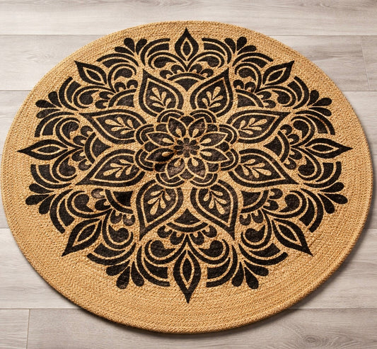 Tappeto rotondo 100% juta naturale